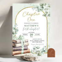 Sage Green Storybook Chapter One First Birthday In