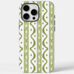 Sage Green Striped Ikat iPhone 16 Max Phone Case