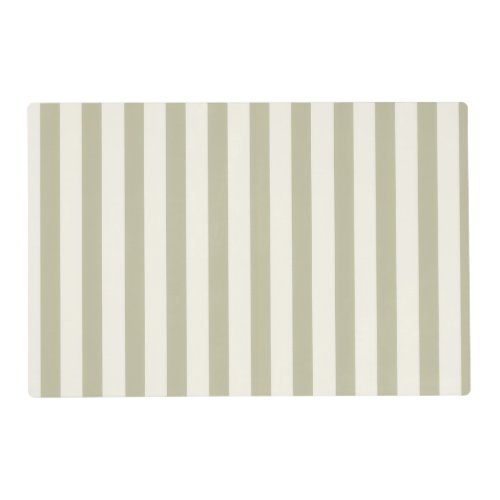 Sage Green Striped Laminated Placemat
