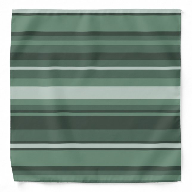 Sage green stripes bandana (Front)