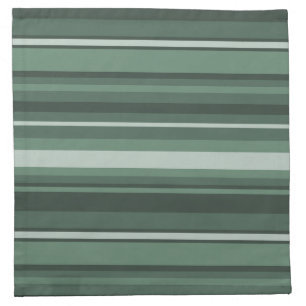 Sage green stripes cloth napkin