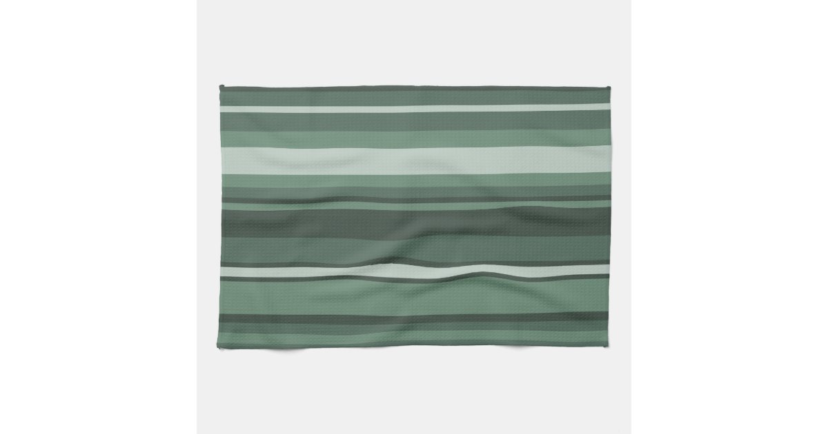 Sage green stripes kitchen towel Zazzle