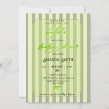 Sage Green Stripes Love You So Matcha Baby Shower