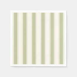 Sage Green Stripes Napkins