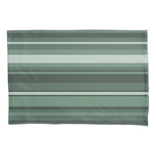 Sage green stripes pillowcase