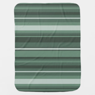 Sage green stripes receiving blanket