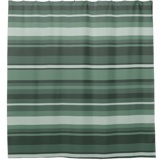 Sage green stripes shower curtain