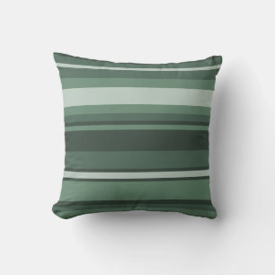 Sage green stripes throw pillow