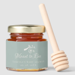 Sage Green sweet as can bee Baby Shower Favor Honey Jar Favors