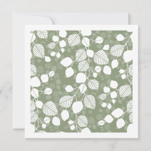 Sage Green Tangled Foliage Canopy Botanicals Note Card