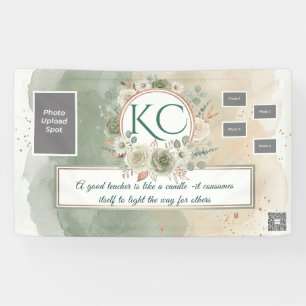 Sage Green Teacher Appreciation Photo Banner