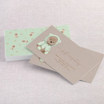 Sage Green Teddy Bear Baby Shower Gift Registry Business Card<br><div class="desc">Welcome to our Neutral Sage Green Teddy Bear Baby Shower Gift Registry Business Card! This one-of-a-kind, custom designed card is perfect for any baby shower, giving family and friends a way to organize their gift giving and make sure they get just the right present every time. This adorable design features...</div>