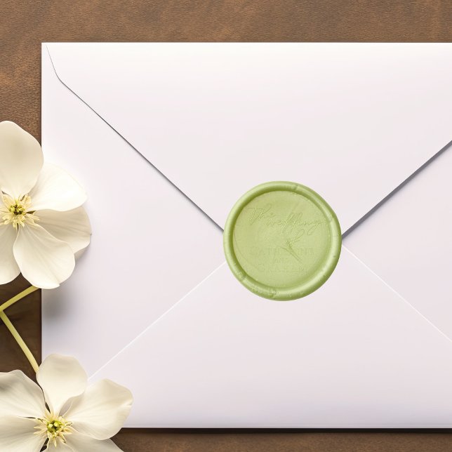 Sage Green The Wedding of Personalized Wax Seal Stamp (Creator Uploaded)