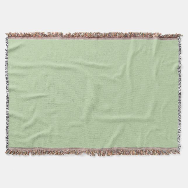 Sage Green Throw Blanket (Front)