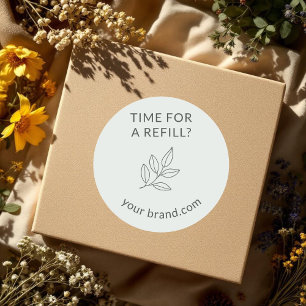 Sage Green Time for Refill Label Small Business