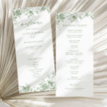Sage Green Toile Classic Floral Wedding Program<br><div class="desc">Sage Green Toile Classic Floral Wedding Program Cards</div>