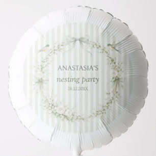 Sage Green Toile De Juoy Nesting Party Balloon