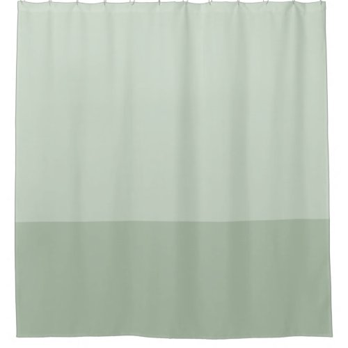 Sage Green two tone color block Shower Curtain