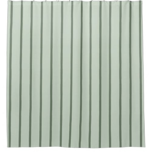 Sage Green two tone striped Shower Curtain