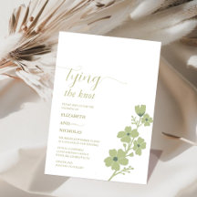 sage green tying the knot floral wedding