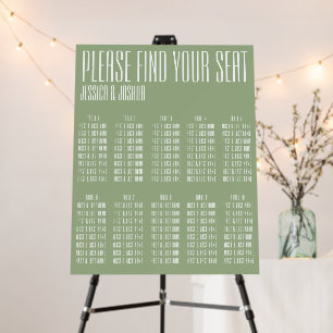 Sage Green Ultra Modern Simplistic Wedding Foam Board