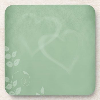 Sage Green Vintage Coaster by Lasting__Impressions at Zazzle
