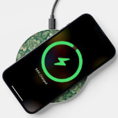 Sage Green Vintage Floral Pattern  Wireless Charger (Phone)