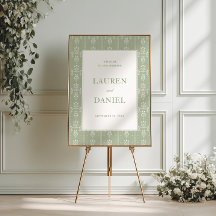 Sage Green Vintage Garden Wedding Welcome
