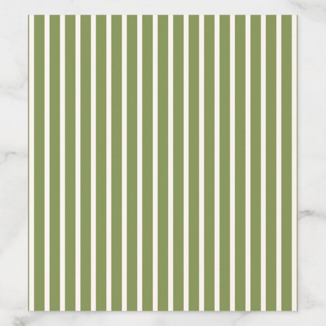 Sage green vintage stripes wedding envelope liner (Design)