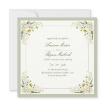Sage Green Vintage Wildflowers Customizable