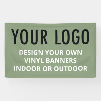 Sage Green Vinyl Banner Indoor or Outdoor Custom