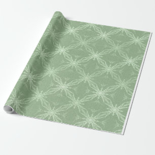 Sage green w. pattern wrapping paper