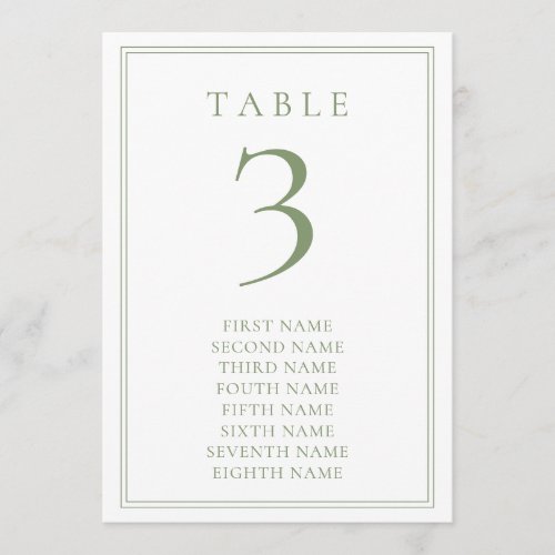 Sage Green Warm Modern Minimalist Wedding Names Invitation