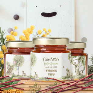 Sage Green Watercolor Bearly Wait Baby Shower Honey Jar Favors