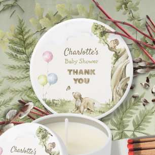 Sage Green Watercolor Bearly Wait Baby Shower Mini Candle Favors