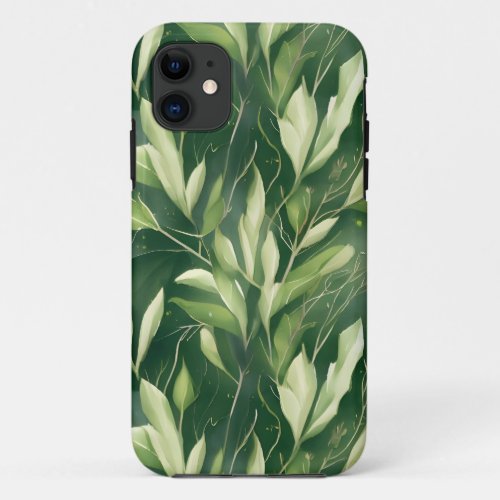 Sage Green Watercolor  iPhone 11 Case
