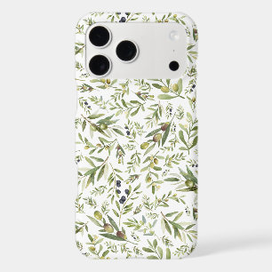 Sage Green Watercolor French Country Chic Olives iPhone 17 Pro Max Case