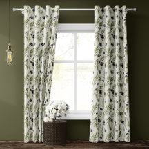 Sage Green Watercolor French Country Olive Pattern