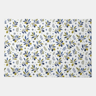 Sage Green Watercolor French Country Olive Pattern Doormat