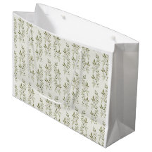 Sage Green Watercolor French Country Olive Pattern