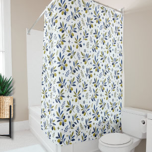 Sage Green Watercolor French Country Olive Shower Curtain