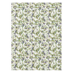 Sage Green Watercolor French Country Olive Tablecloth