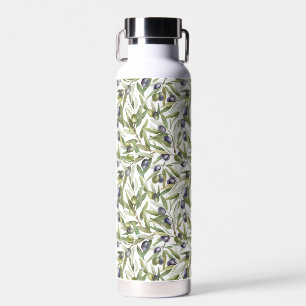 Sage Green Watercolor French Country Olive Water Bottle