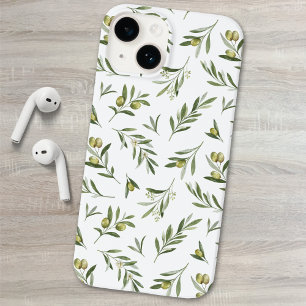 Sage Green Watercolor Olives Case-Mate iPhone 14 Case