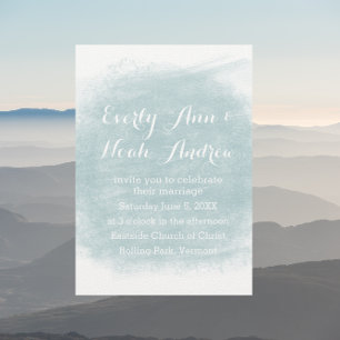Sage Green Watercolor Wedding Invitation