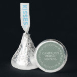 Sage Green | Wavy Scallop Border Bridal Shower Hershey®'s Kisses®<br><div class="desc">Perfect for spring or summer garden bridal showers,  this elegant design features a wavy scallop border on a dusty sage green background. Personalize these bridal shower treats with your event name.</div>