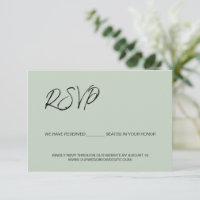 Sage green We have reserved seats for you template