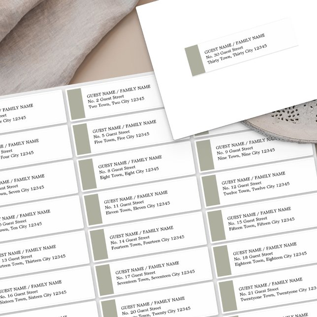 Sage Green Wedding 30 Guest Address Labels (Creator Uploaded)