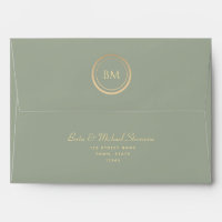 Watercolor Paper Texture A7 5x7 Wedding Invitation Envelope