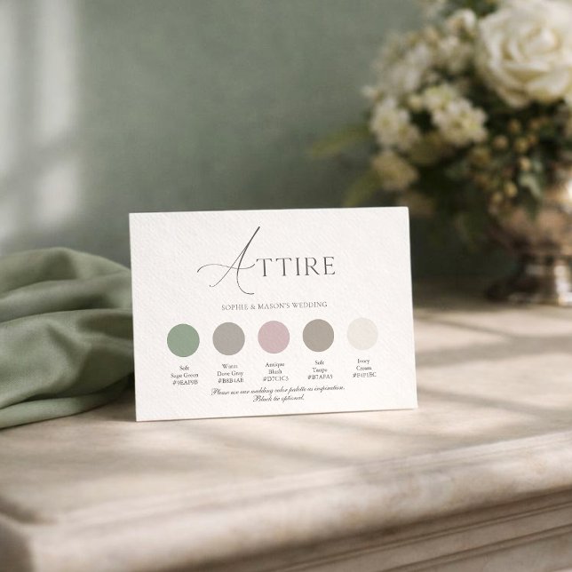 Sage Green Wedding Attire Card (Creator Uploaded)